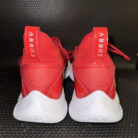 Under Armour Curry Flow 8 Red Basketball Athletic Shoes Men’s Size 13 - Picture 3 of 8